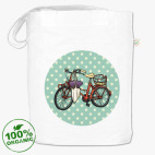 Винтажный велосипед с цветами