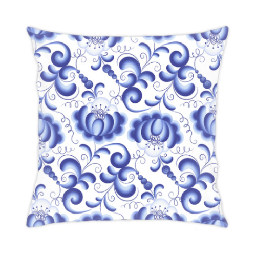 Подушка с принтом Гжель