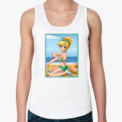 Женская майка с принтом  'Лосьон для загара'