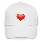 Кепка / бейсболка, белая (печать) Любовь