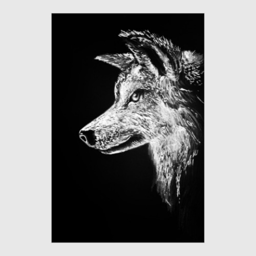 Постер с принтом Волк