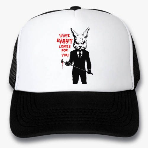 Кепка-тракер с принтом White Rabbit Comes For You !