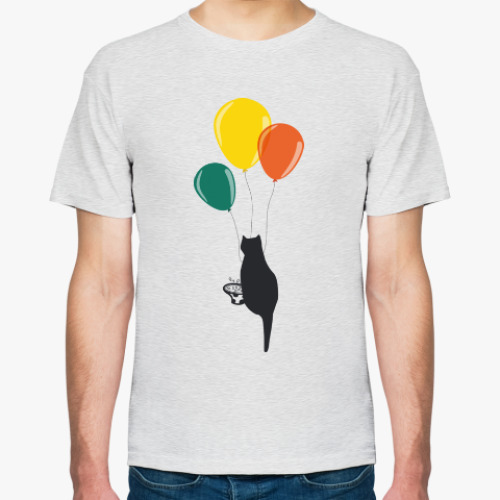 Футболка с принтом Воздушный котик