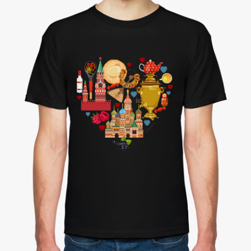 Футболка с принтом I Love Russia