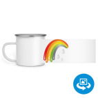 Кружка металлическая белая (круговая запечатка)