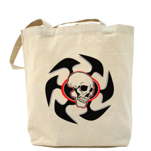 Сумка шоппер с принтом  Череп