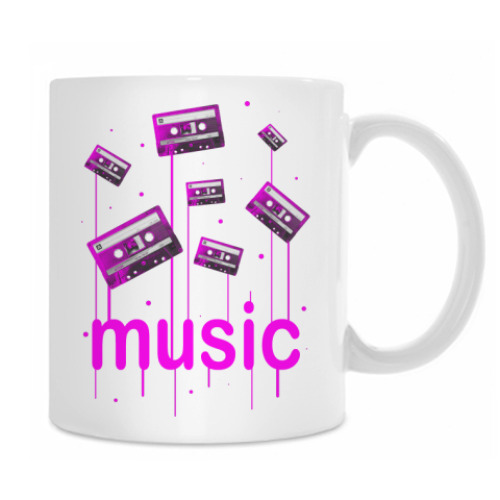 Кружка с принтом Music