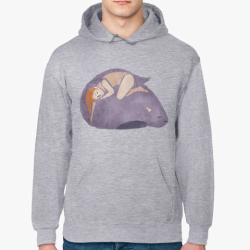 Толстовка худи с принтом Котодружба