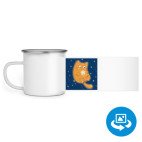 Кружка металлическая белая (круговая запечатка)