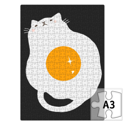 Пазл с принтом Кот-яичница