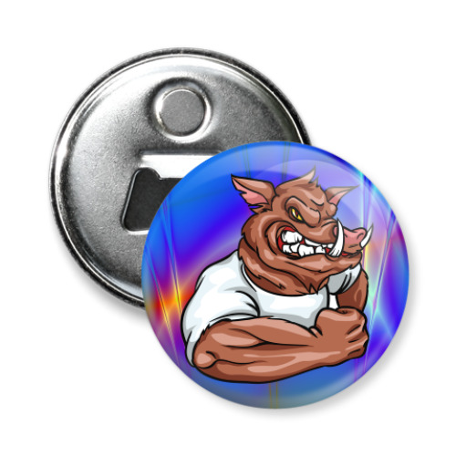 Магнит-открывашка с принтом Кабан