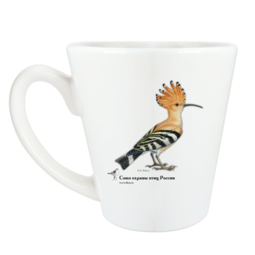 Чашка Латте с принтом Удод