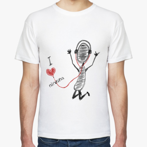 Футболка с принтом I Love Nirvana