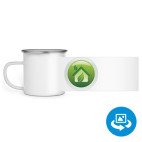 Кружка металлическая белая (круговая запечатка)