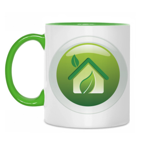 Кружка с принтом Эко-дом