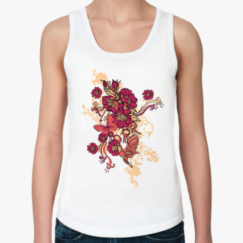 Женская майка с принтом Цветы