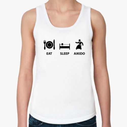 Женская майка с принтом Айкидо!