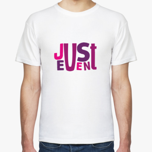 Футболка с принтом  JustEvent