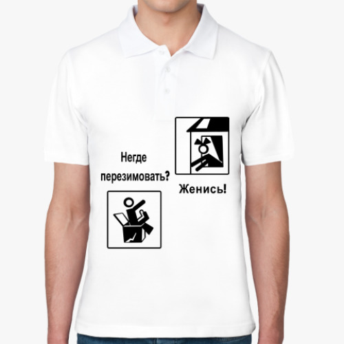 Рубашка поло с принтом НЕгде перезимовать?
