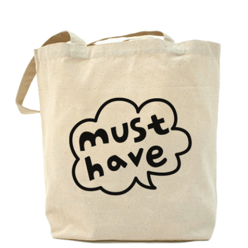 Сумка шоппер с принтом MUST HAVE