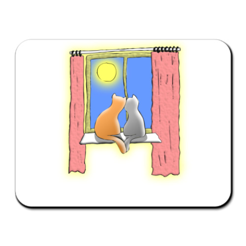 Коврик для мыши с принтом Кошки