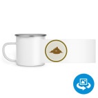 Кружка металлическая белая (круговая запечатка)