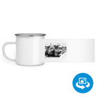 Кружка металлическая белая (круговая запечатка)