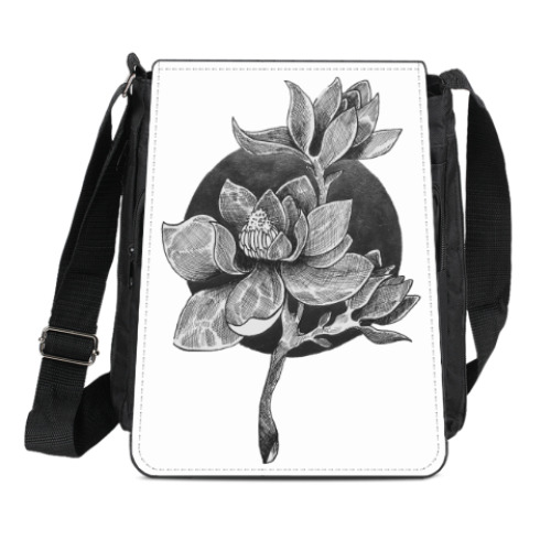 Сумка-планшет с принтом Магнолия