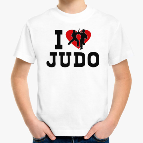 Детская футболка с принтом I love judo