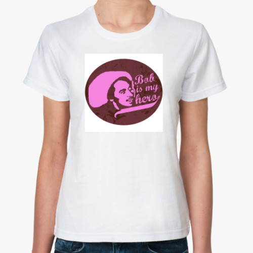 Классическая футболка с принтом Bob is my hero