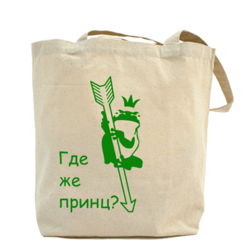 Сумка шоппер с принтом Лягуха