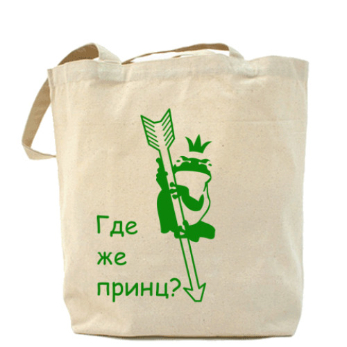 Сумка шоппер с принтом Лягуха