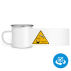 Кружка металлическая белая (круговая запечатка)