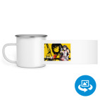 Кружка металлическая белая (круговая запечатка)