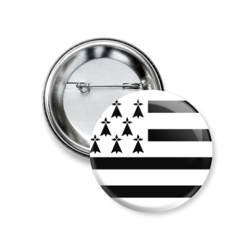 Значок 37мм с принтом Breton flag