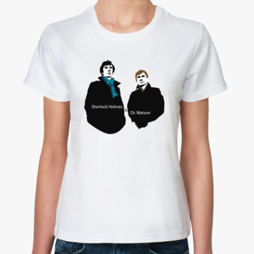 Классическая футболка с принтом SH & DW