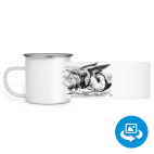 Кружка металлическая белая (круговая запечатка)