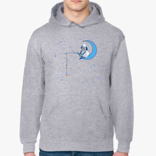 Толстовка худи с принтом Барашек на луне