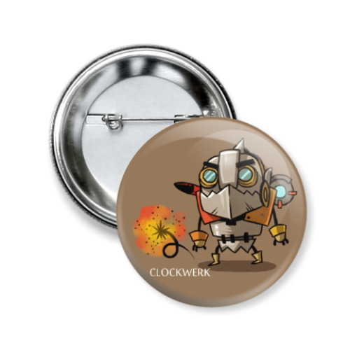 Значок 50мм с принтом Dota 2 Clockwerk