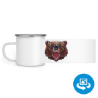 Кружка металлическая белая (круговая запечатка)