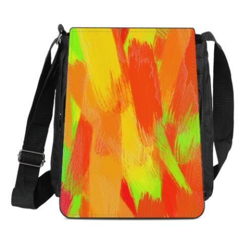 Сумка-планшет с принтом разноцветные мазки кистью