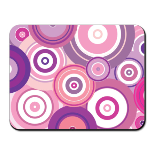 Коврик для мыши с принтом 'Разноцветные круги'