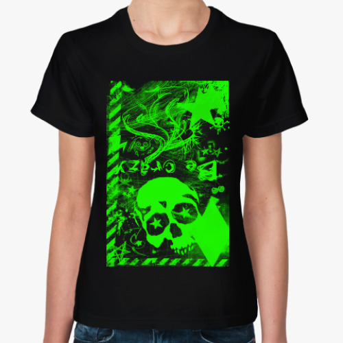 Женская футболка с принтом Be grunge! Гранж. Взрыв цвета.