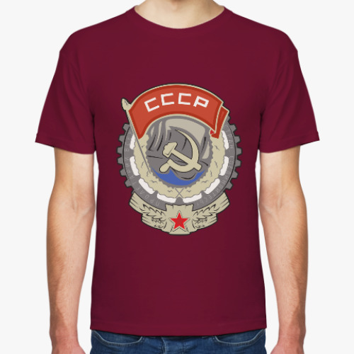 Футболка с принтом СССР серп и молот