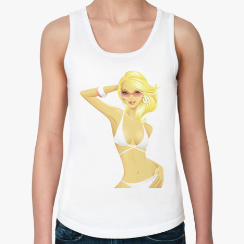 Женская майка с принтом Девушка