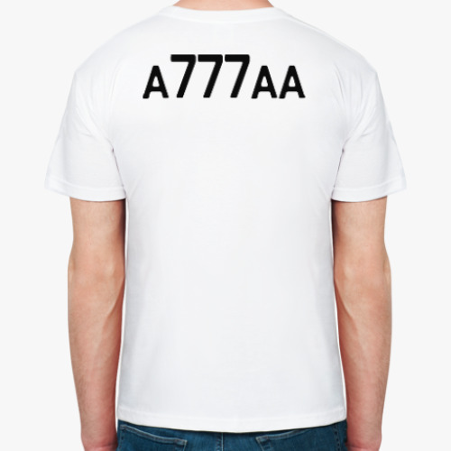 Футболка с принтом 93 RUS (A777AA)
