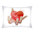 Подушка 47x35 см Сердце в руке, heart in hand