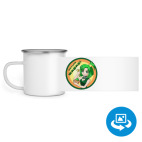 Кружка металлическая белая (круговая запечатка)