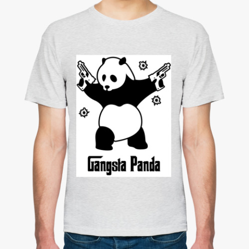 Футболка с принтом  Gangsta panda