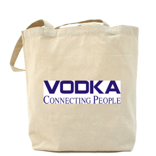 Сумка шоппер с принтом Vodka Connecring People